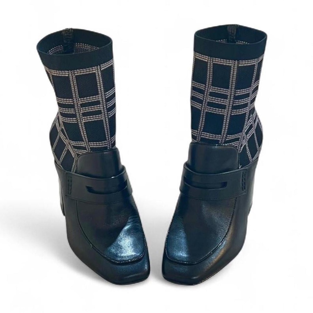 Louise et Cie Izel Sock Bootie Black Leather Size 8.5 / 38.5 - Picture 4 of 6